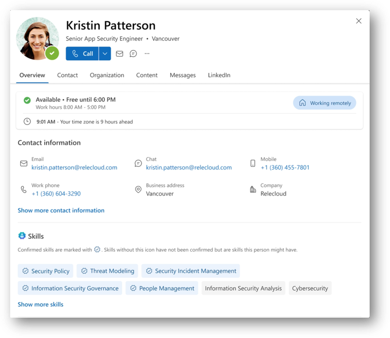 Introducing People Skills in Microsoft 365